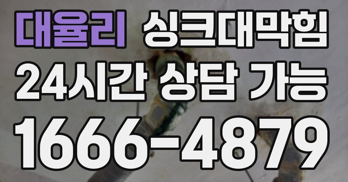 대율리 싱크대 뚫기