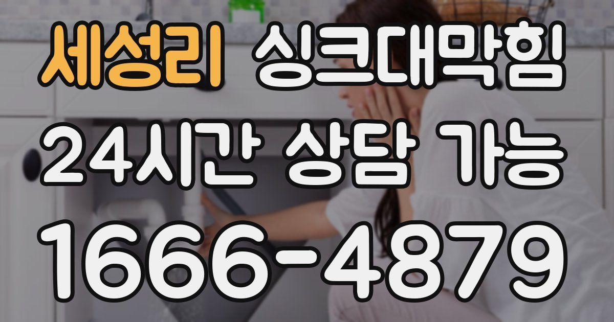세성리 싱크대 뚫기