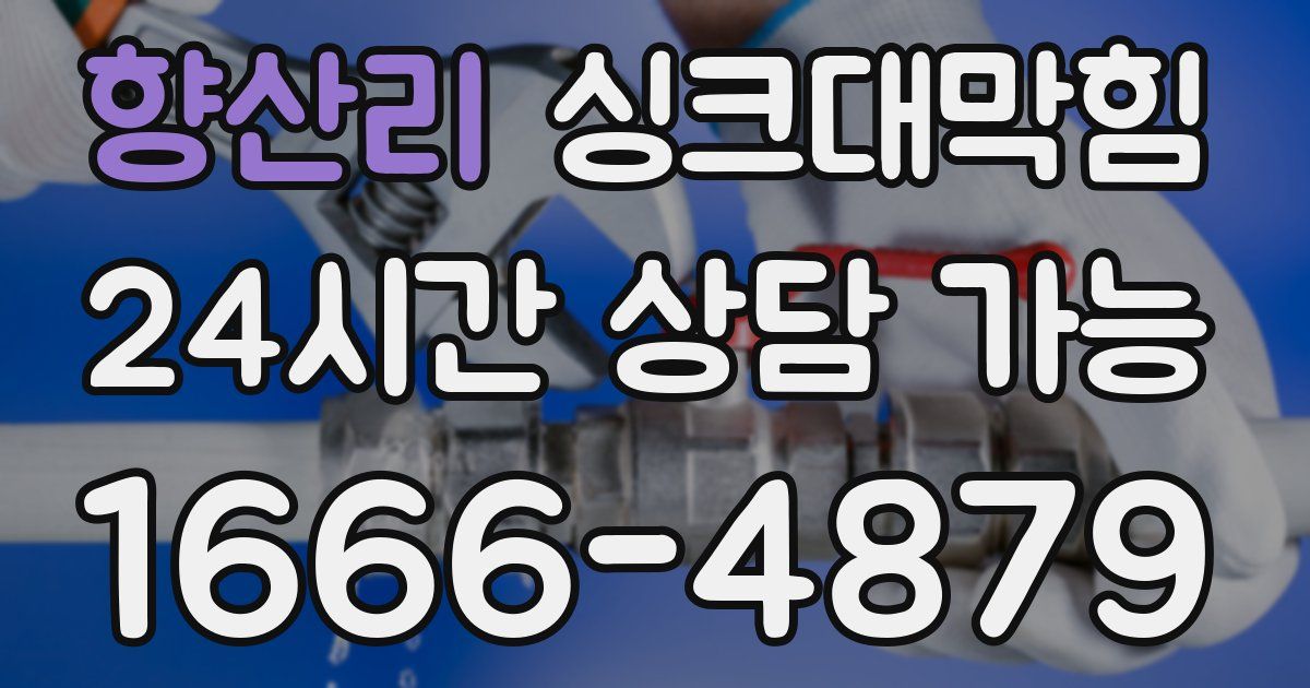 향산리 싱크대 뚫기