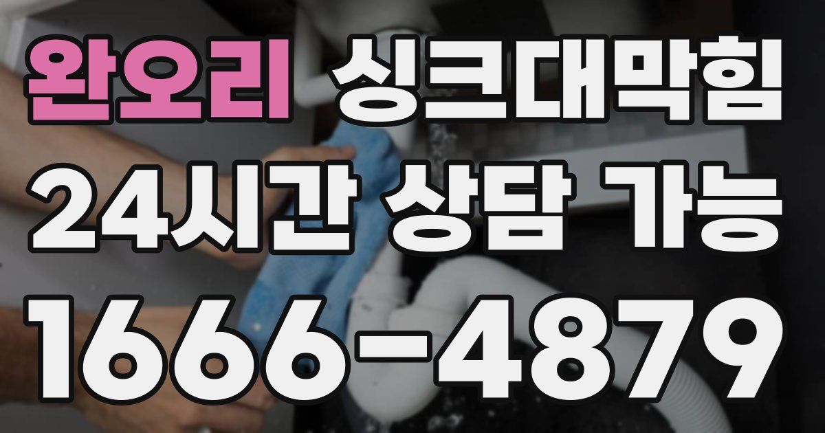 완오리 싱크대 뚫기