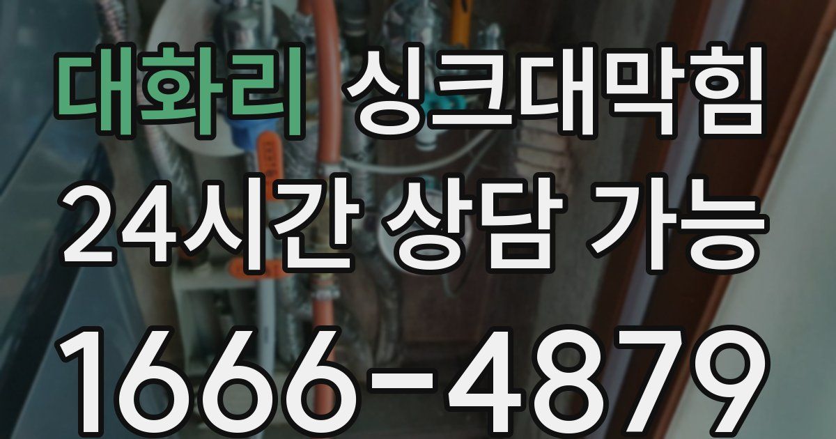 대화리 싱크대 뚫기