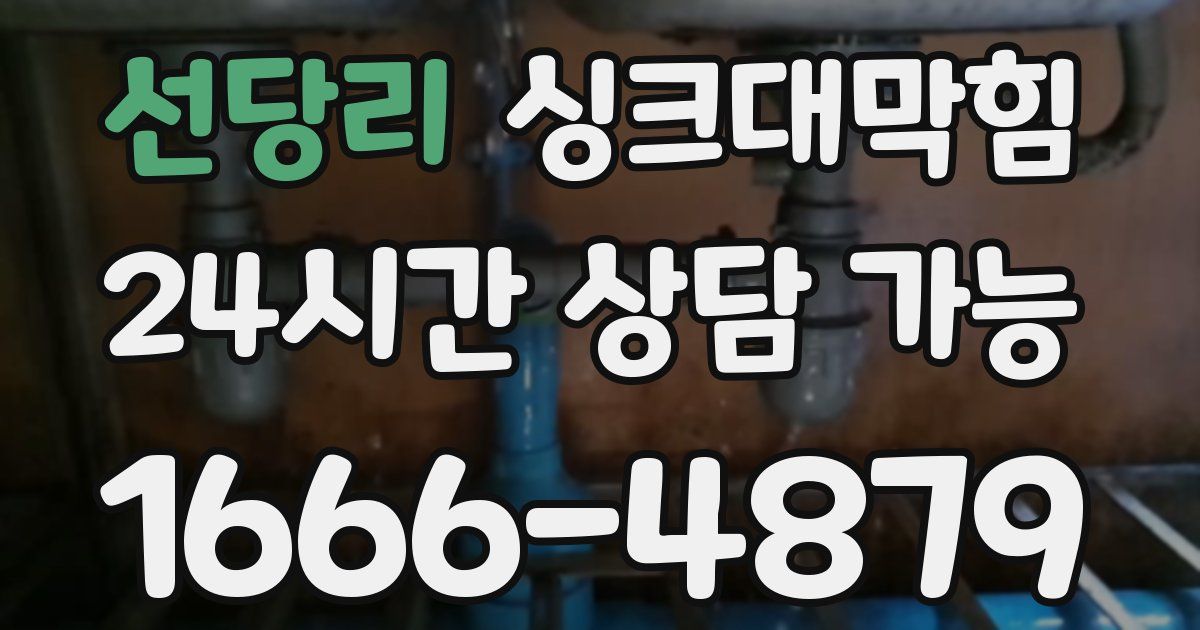 선당리 싱크대 뚫기