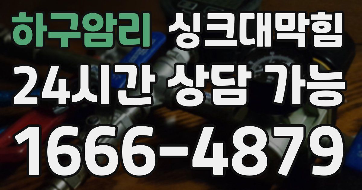 하구암리 싱크대 뚫기