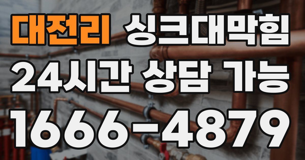 대전리 싱크대 뚫기