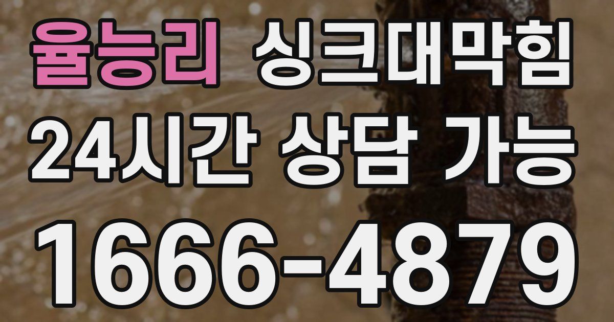 율능리 싱크대 뚫기