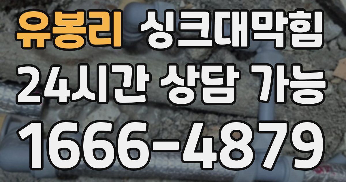 유봉리 싱크대 뚫기