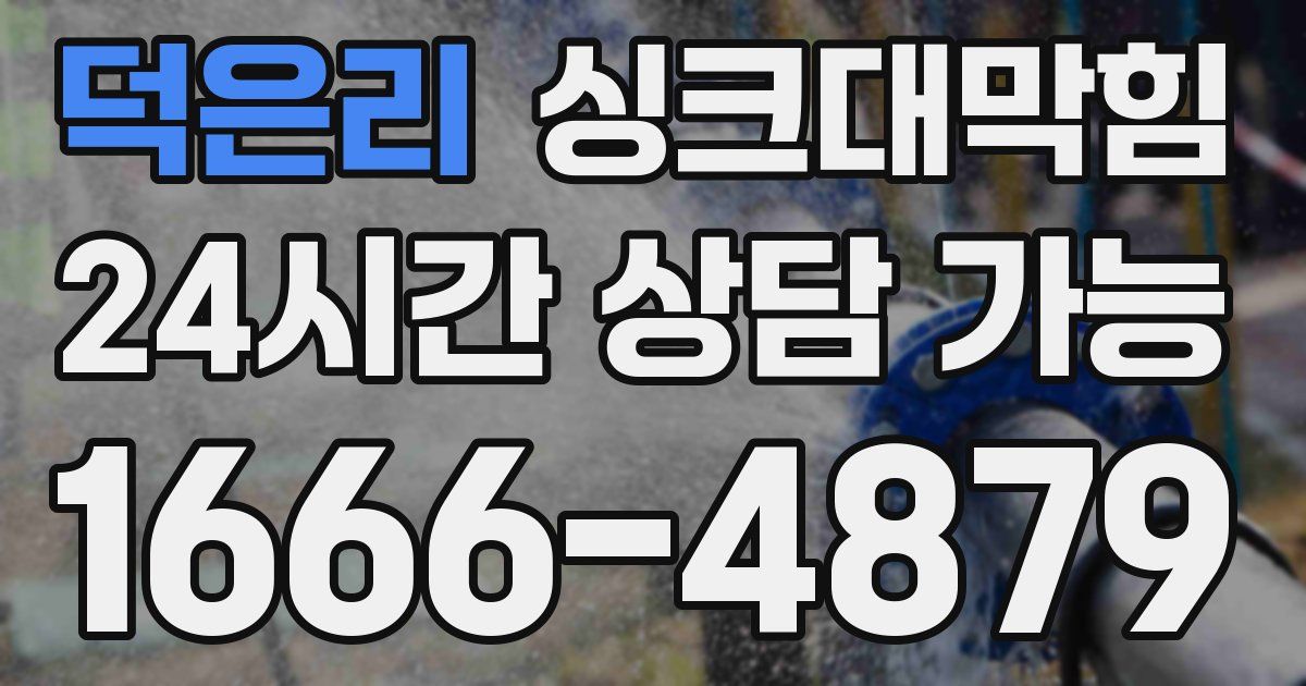덕은리 싱크대 뚫기