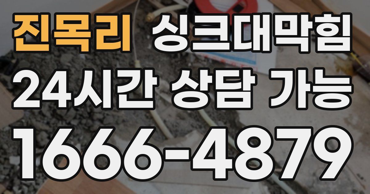 진목리 싱크대 뚫기