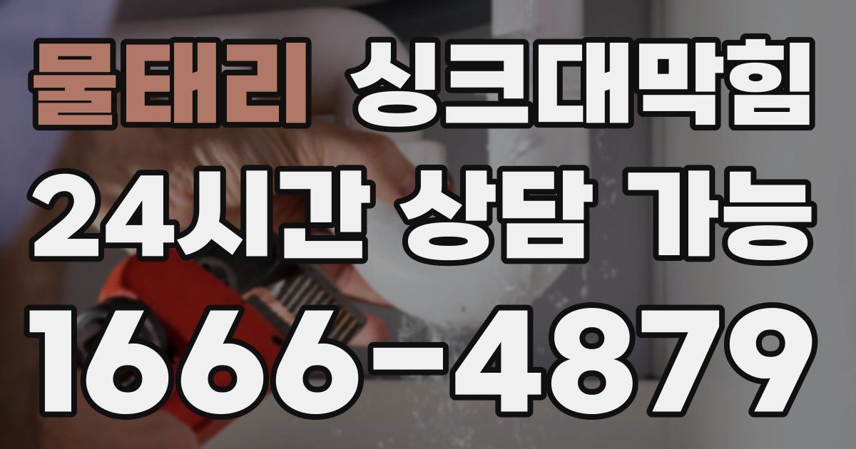 물태리 싱크대 뚫기