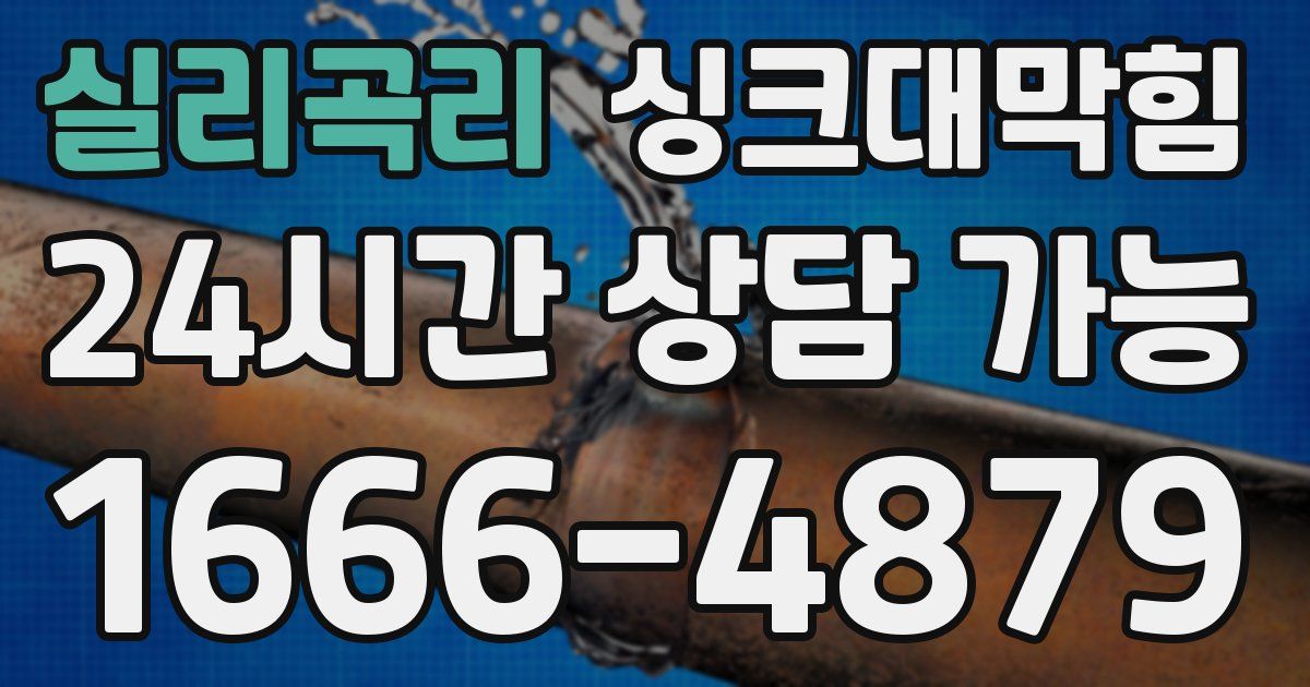 실리곡리 싱크대 뚫기