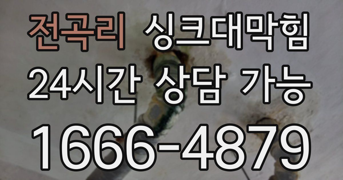 전곡리 싱크대 뚫기