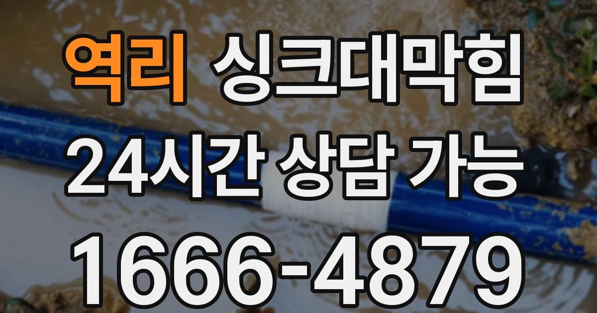 역리 싱크대 뚫기