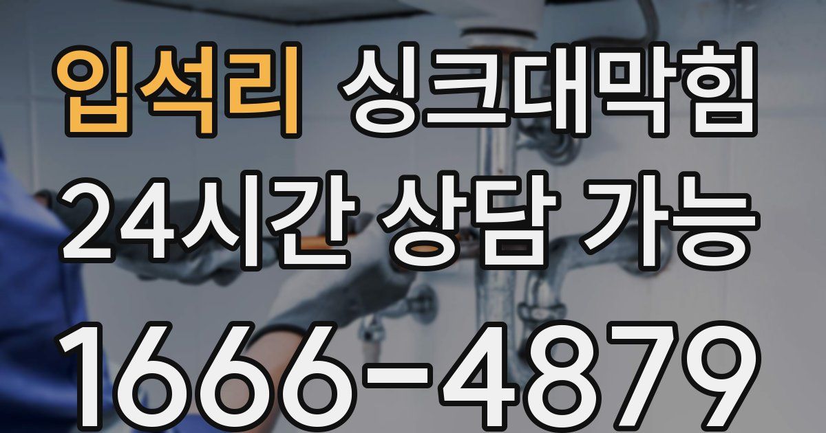 입석리 싱크대 뚫기