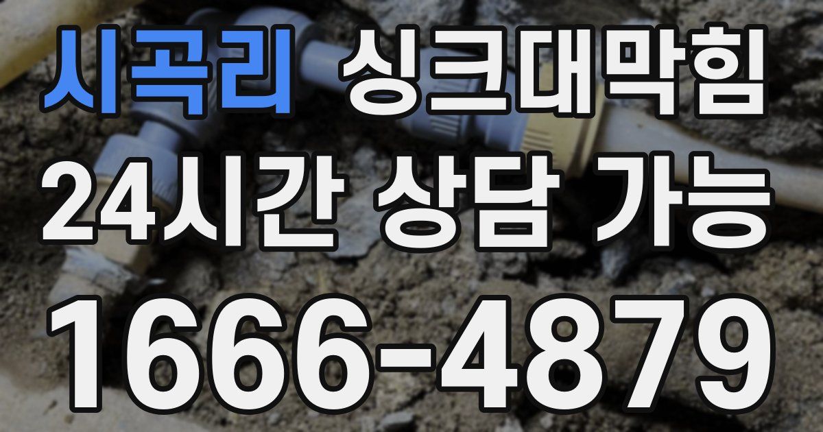 시곡리 싱크대 뚫기