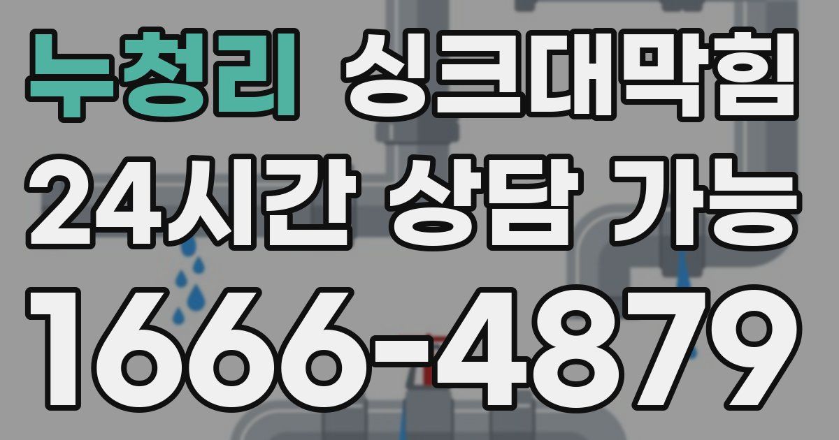 누청리 싱크대 뚫기