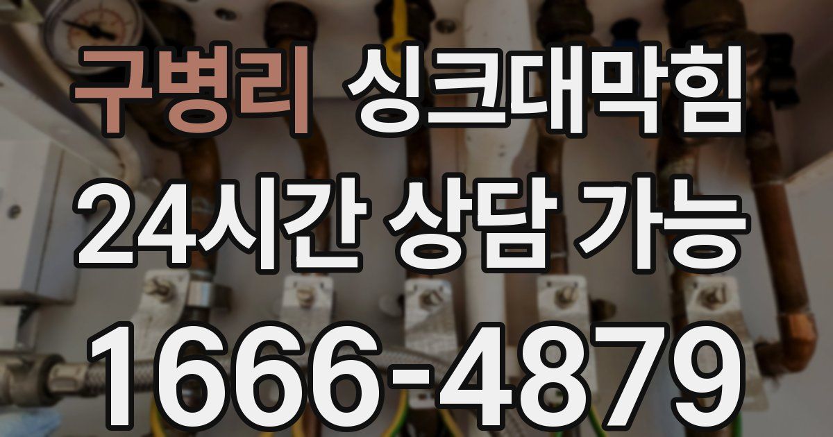 구병리 싱크대 뚫기