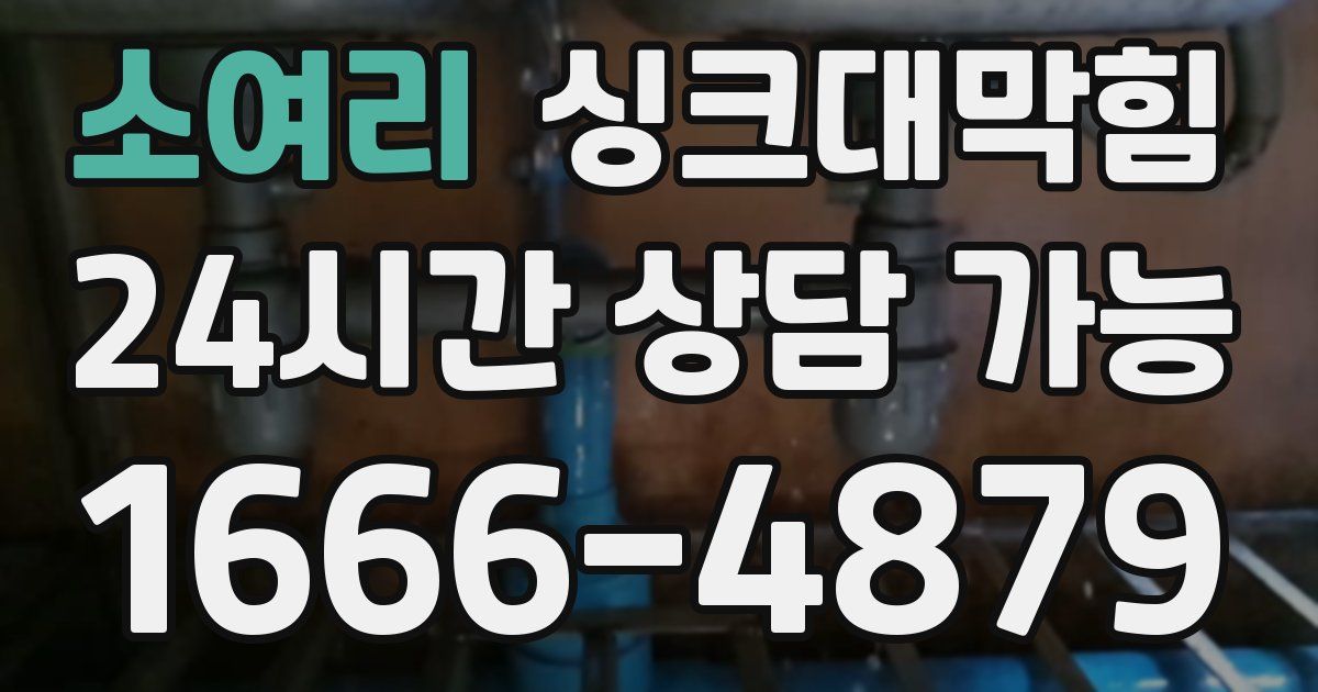 소여리 싱크대 뚫기