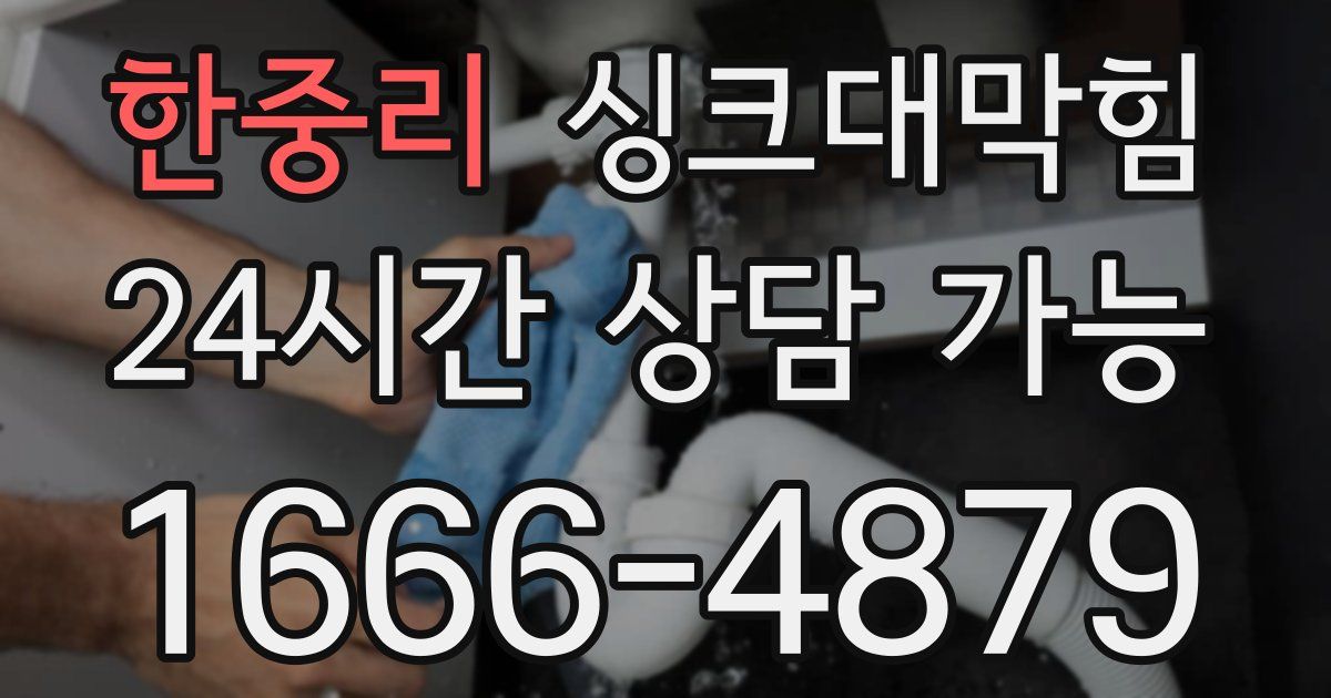 한중리 싱크대 뚫기
