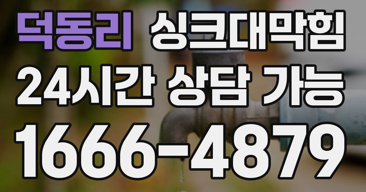 덕동리 싱크대 뚫기