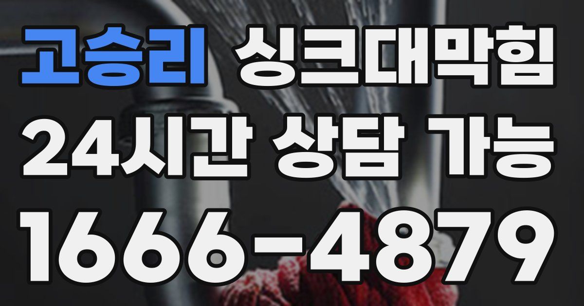 고승리 싱크대 뚫기