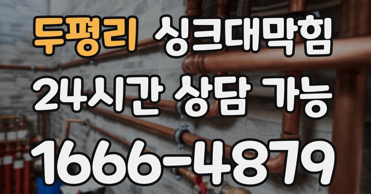 두평리 싱크대 뚫기