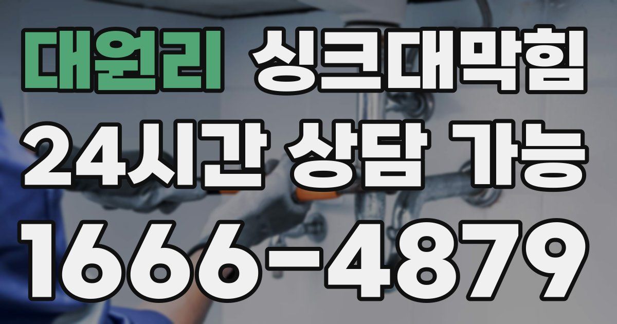 대원리 싱크대 뚫기