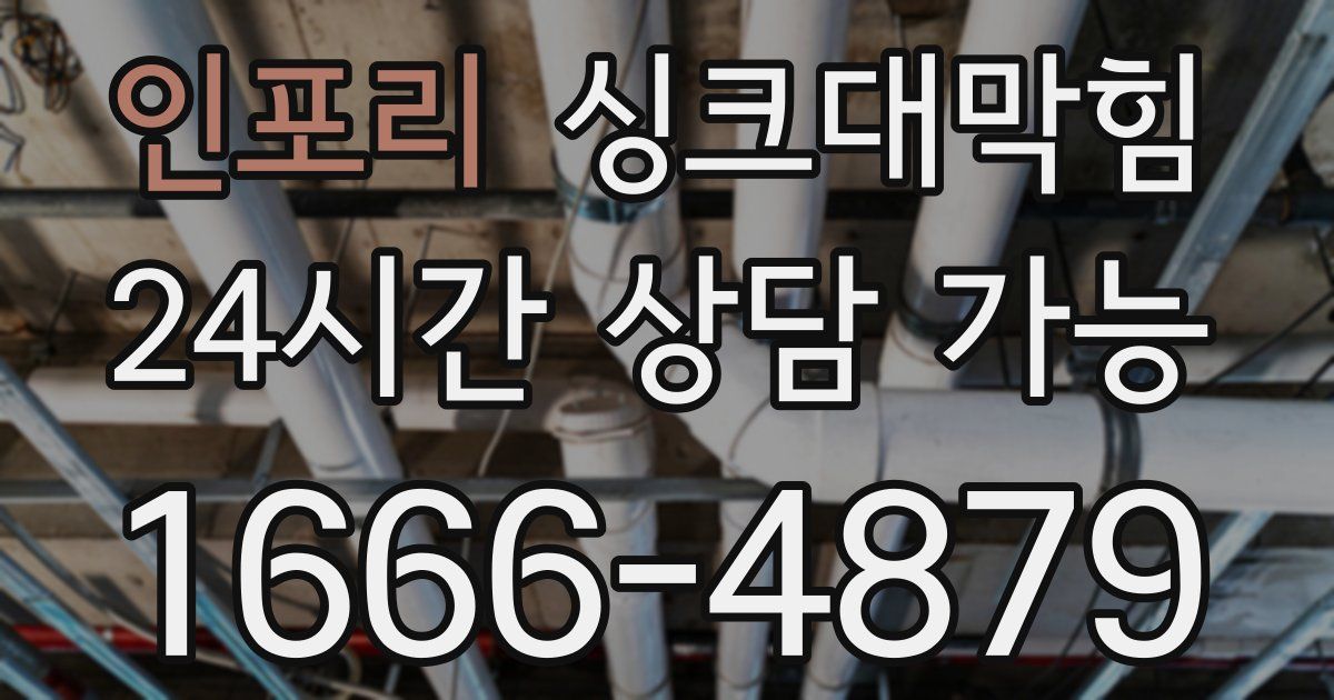 인포리 싱크대 뚫기