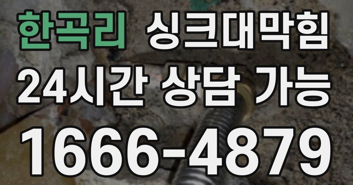 한곡리 싱크대 뚫기