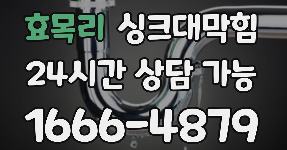 효목리 싱크대 뚫기