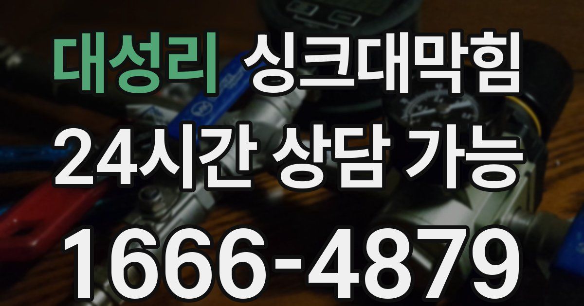 대성리 싱크대 뚫기