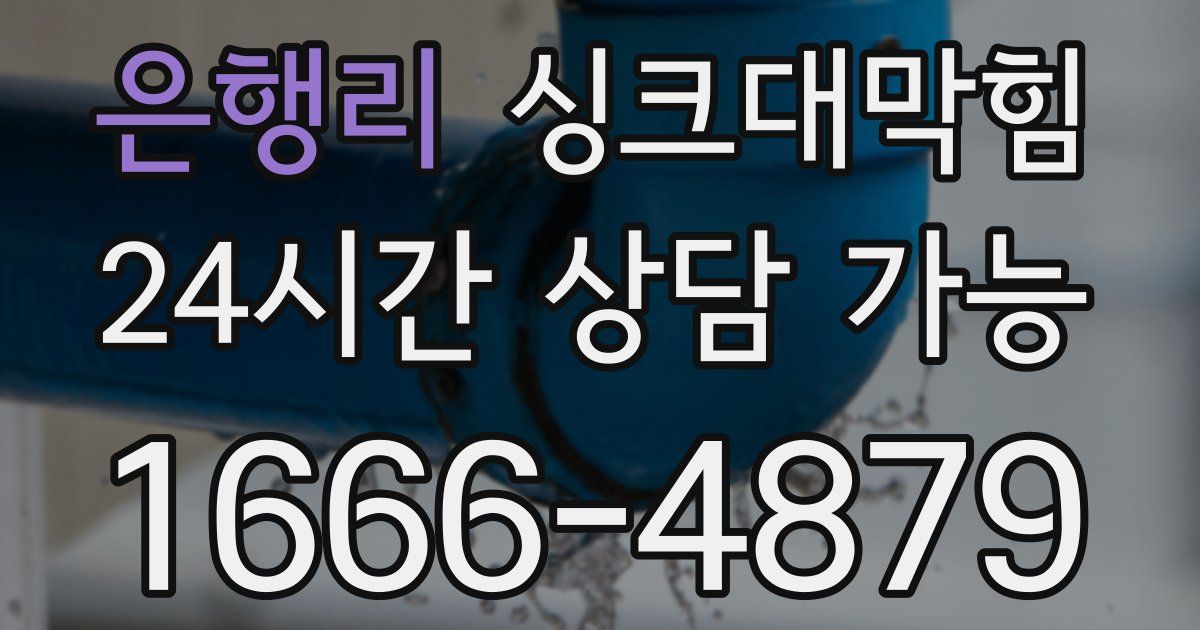 은행리 싱크대 뚫기