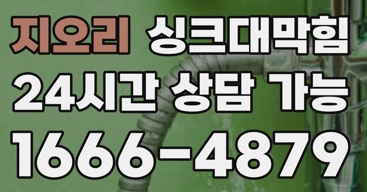 지오리 싱크대 뚫기