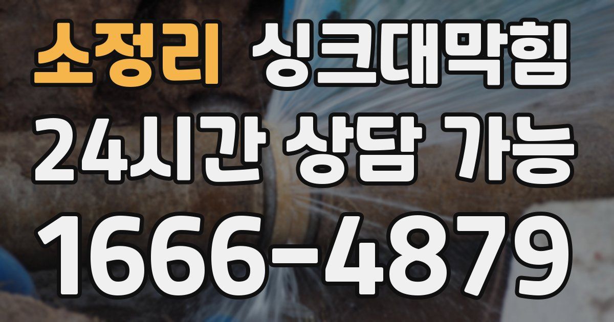 소정리 싱크대 뚫기