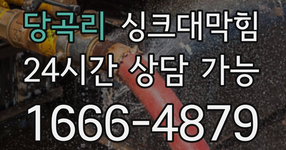 당곡리 싱크대 뚫기