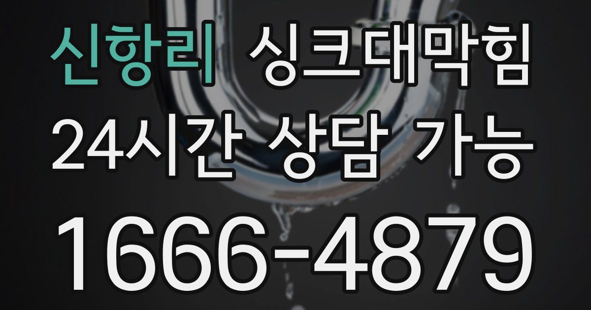 신항리 싱크대 뚫기