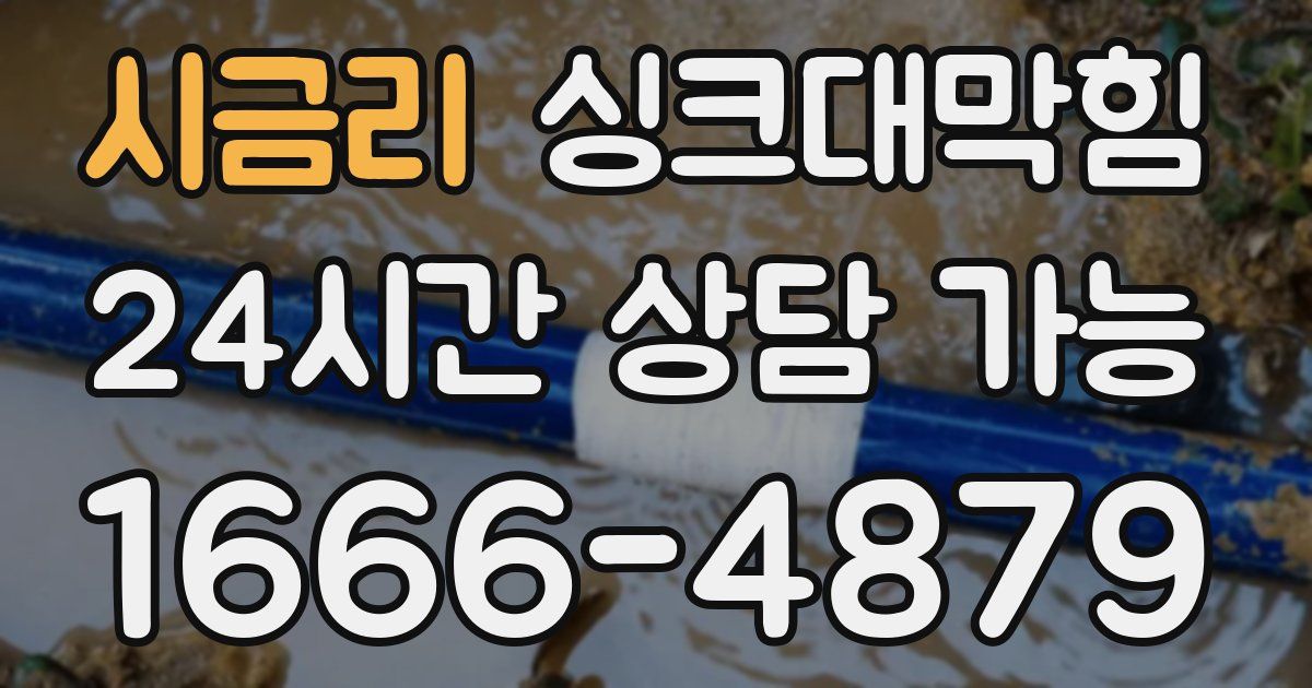 시금리 싱크대 뚫기