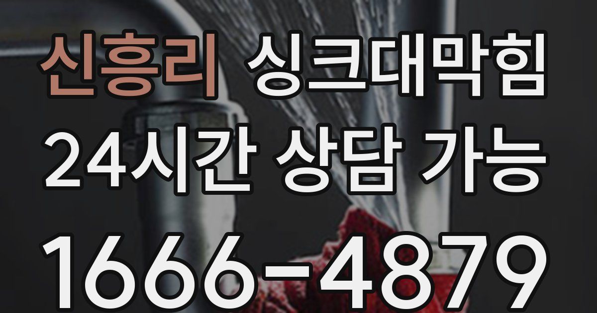 신흥리 싱크대 뚫기