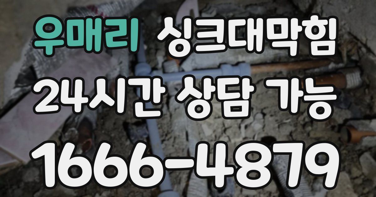 우매리 싱크대 뚫기