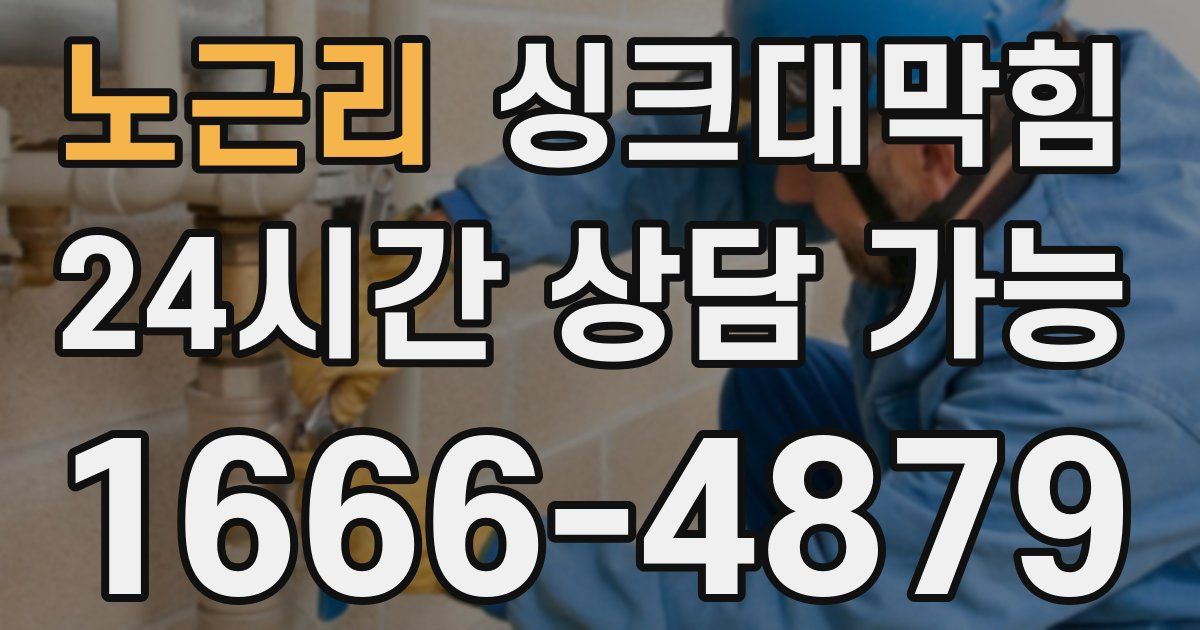 노근리 싱크대 뚫기