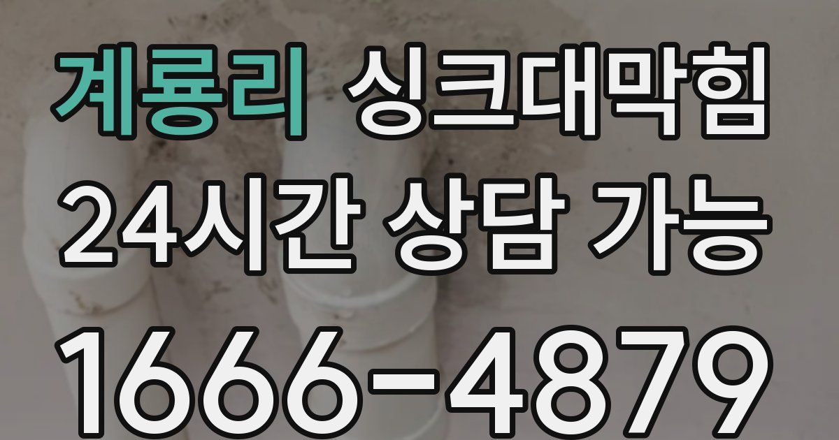 계룡리 싱크대 뚫기
