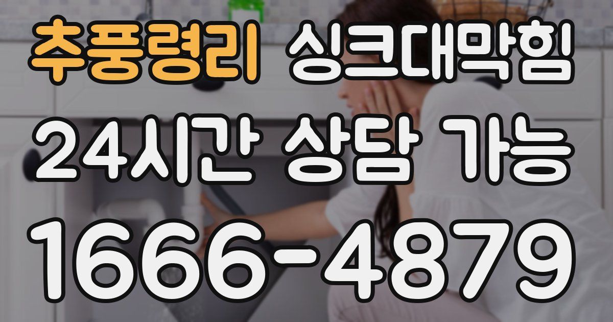추풍령리 싱크대 뚫기
