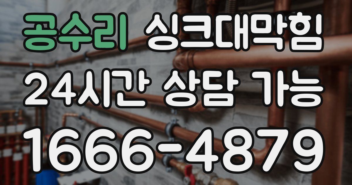 공수리 싱크대 뚫기