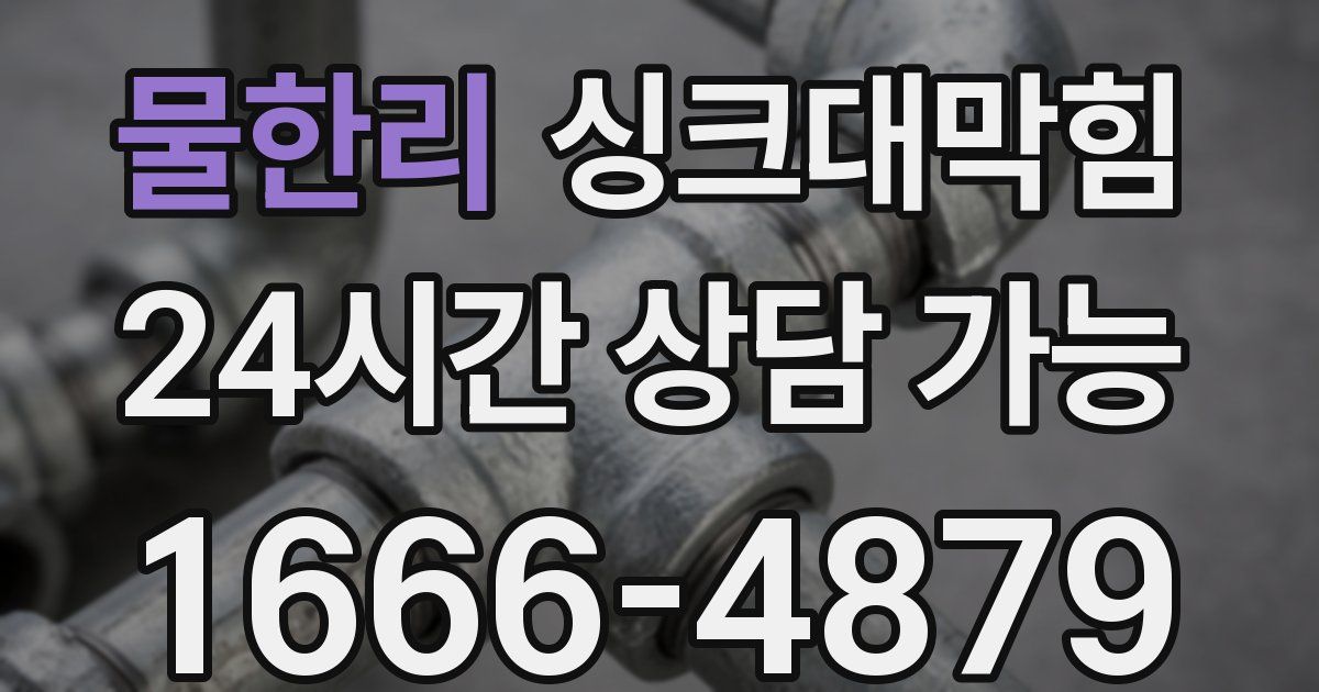물한리 싱크대 뚫기