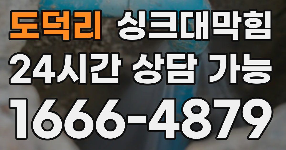 도덕리 싱크대 뚫기