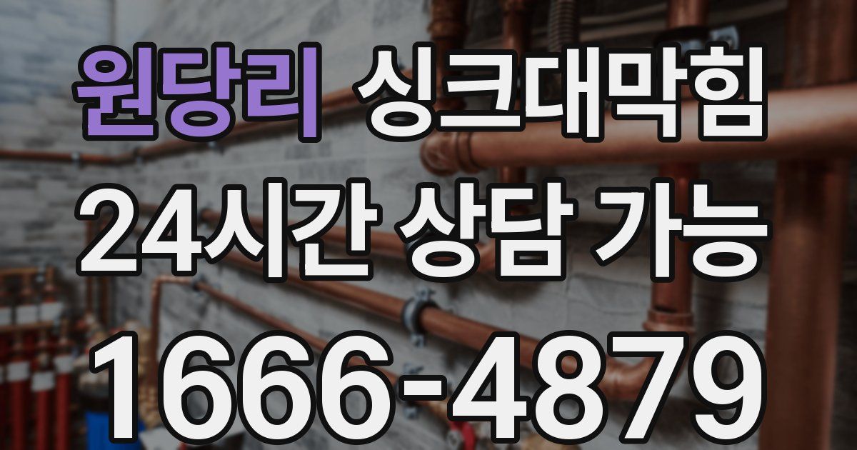 원당리 싱크대 뚫기