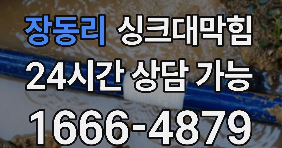 장동리 싱크대 뚫기