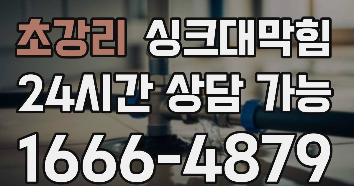 초강리 싱크대 뚫기