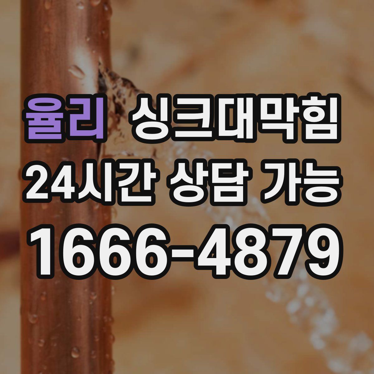 율리 싱크대막힘