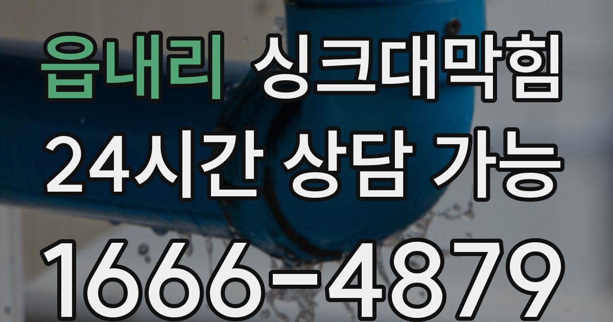 읍내리 싱크대 뚫기