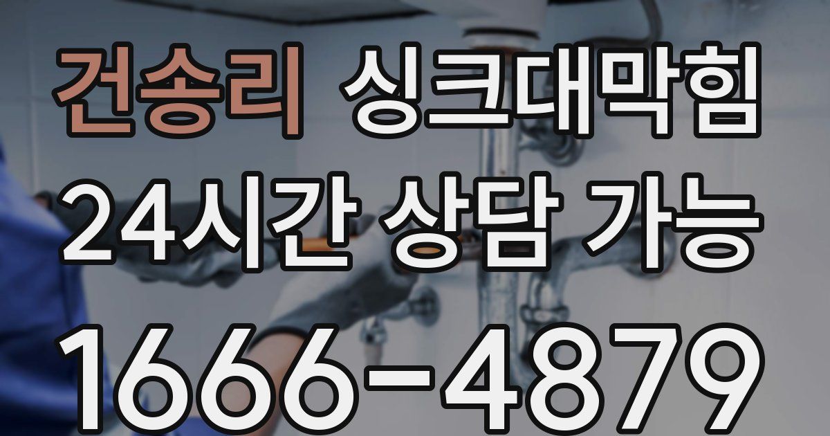 건송리 싱크대 뚫기